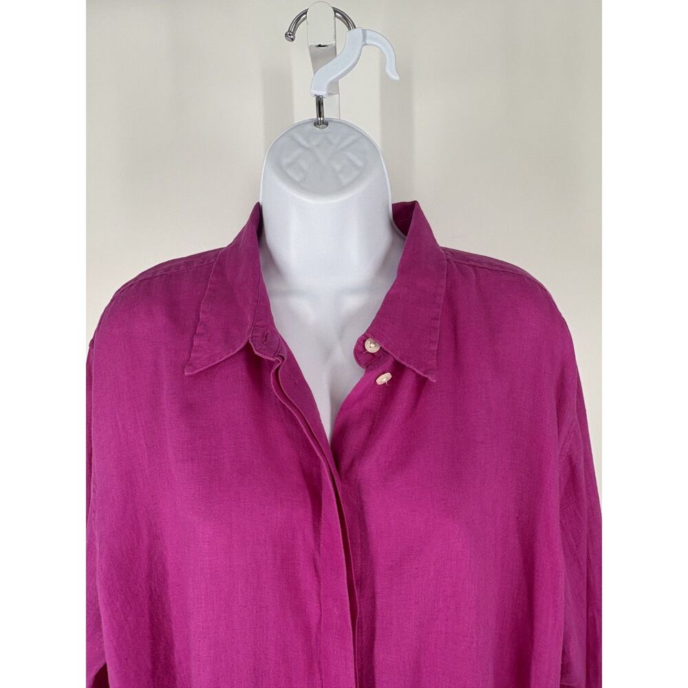 Ann Taylor Oversized Linen Button-Down Shirt - Picture 3 of 7